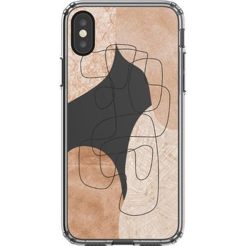 iPhone X/XS #4 Modern Nude Abstract Designs Clear Phone Cases - The Urban Flair