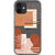 iPhone 12 Modern Rose Rust Shapes Clear Phone Case - The Urban Flair