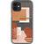 iPhone 12 Mini Modern Rose Rust Shapes Clear Phone Case - The Urban Flair