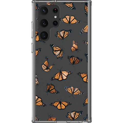 Monarch Butterfly Clear Phone Case Galaxy S22 Ultra exclusively offered by The Urban Flair