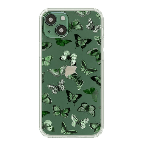 Nature Design Phone Cases For New Alpine Green iPhone 13 Mini, 13, 13 Pro & 13 Pro Max iPhone 13 #1 - Green Butterflies exclusively offered by The Urban Flair