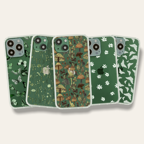 Nature Design Phone Cases For New Alpine Green iPhone 13 Mini, 13, 13 Pro & 13 Pro Max iPhone 13 Pro Max #1 - Green Butterflies exclusively offered by The Urban Flair
