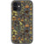 Olive Green Mushrooms Clear Phone Case iPhone 12 exclusively offered by The Urban Flair