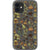 Olive Green Mushrooms Clear Phone Case iPhone 12 Mini exclusively offered by The Urban Flair