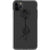 iPhone 11 Pro Max Black One Line Rose Clear Phone Case - The Urban Flair