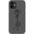 iPhone 12 Black One Line Rose Clear Phone Case - The Urban Flair
