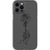 iPhone 12 Pro Max Black One Line Rose Clear Phone Case - The Urban Flair