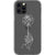 iPhone 12 Pro White One Line Rose Clear Phone Case - The Urban Flair