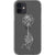 iPhone 12 White One Line Rose Clear Phone Case - The Urban Flair