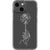 iPhone 13 Mini White One Line Rose Clear Phone Case - The Urban Flair