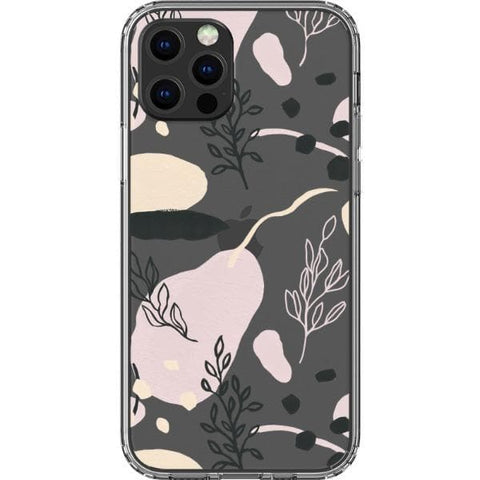 Pale Modern Shapes Clear Phone Case for your iPhone 12 Pro exclusively at The Urban Flair