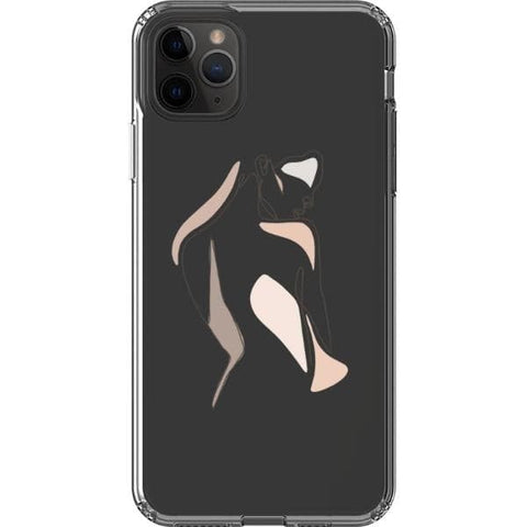 iPhone 11 Pro Max #1 Pale Pink Nude Line Art Clear Phone Cases - The Urban Flair