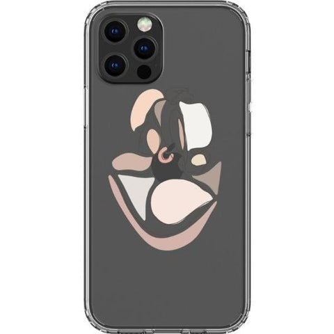 iPhone 12 Pro #2 Pale Pink Nude Line Art Clear Phone Cases - The Urban Flair