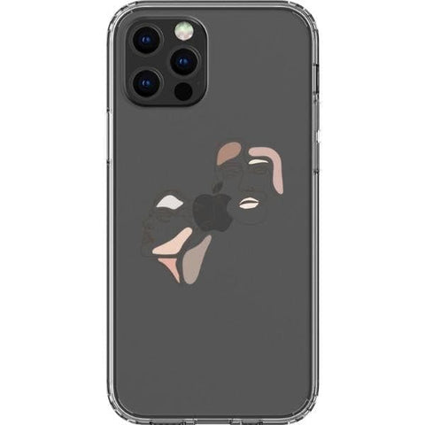 iPhone 12 Pro #3 Pale Pink Nude Line Art Clear Phone Cases - The Urban Flair