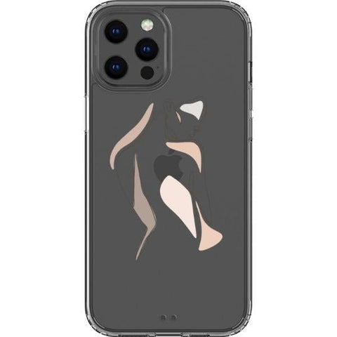 iPhone 12 Pro Max #1 Pale Pink Nude Line Art Clear Phone Cases - The Urban Flair