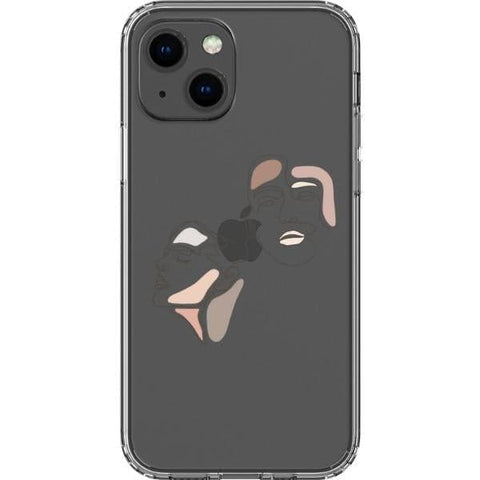 iPhone 13 Mini #3 Pale Pink Nude Line Art Clear Phone Cases - The Urban Flair