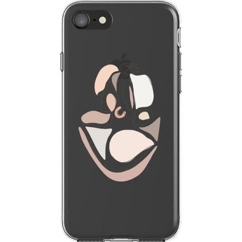 iPhone 7/8/SE 2020 #2 Pale Pink Nude Line Art Clear Phone Cases - The Urban Flair