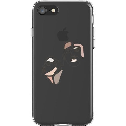 iPhone 7/8/SE 2020 #3 Pale Pink Nude Line Art Clear Phone Cases - The Urban Flair