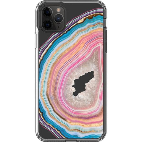 Pastel Geode Clear Phone Case for your iPhone 11 Pro Max exclusively at The Urban Flair