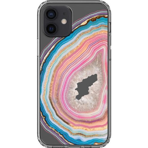 Pastel Geode Clear Phone Case for your iPhone 12 exclusively at The Urban Flair