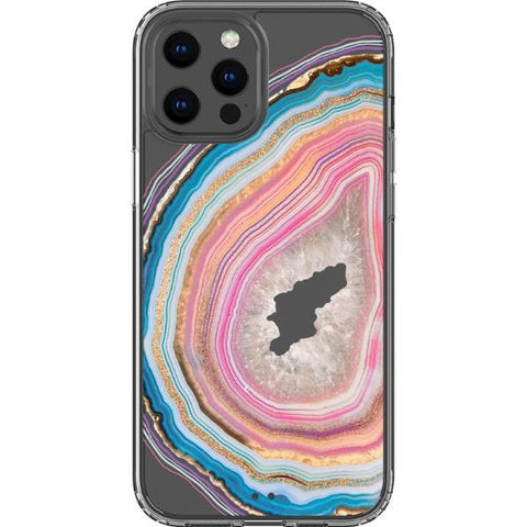 Pastel Geode Clear Phone Case for your iPhone 12 Pro Max exclusively at The Urban Flair