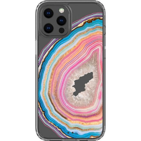 Pastel Geode Clear Phone Case for your iPhone 13 Pro Max exclusively at The Urban Flair