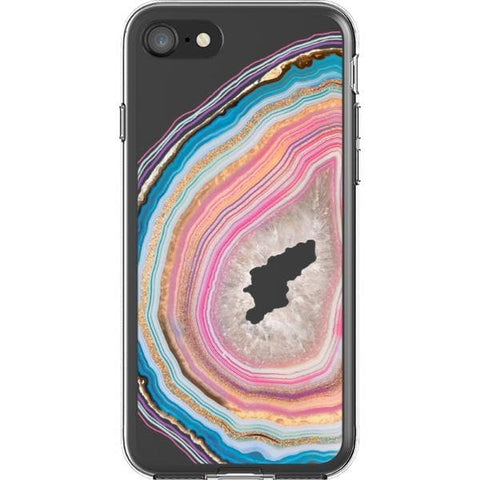Pastel Geode Clear Phone Case for your iPhone SE (2020/2022) exclusively at The Urban Flair