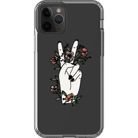iPhone 11 Pro #1 Peace Sign Line Art Clear Phone Cases - The Urban Flair