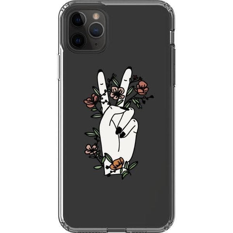 iPhone 11 Pro Max #1 Peace Sign Line Art Clear Phone Cases - The Urban Flair