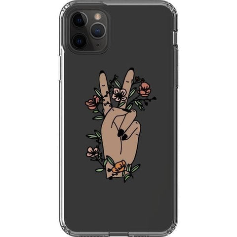 iPhone 11 Pro Max #2 Peace Sign Line Art Clear Phone Cases - The Urban Flair
