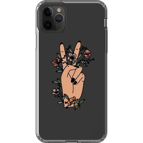 iPhone 11 Pro Max #3 Peace Sign Line Art Clear Phone Cases - The Urban Flair