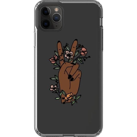 iPhone 11 Pro Max #4 Peace Sign Line Art Clear Phone Cases - The Urban Flair