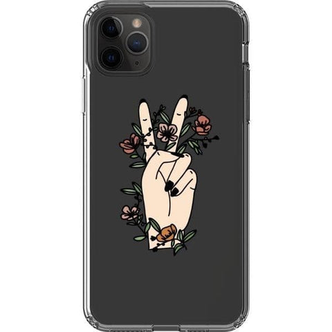 iPhone 11 Pro Max #5 Peace Sign Line Art Clear Phone Cases - The Urban Flair