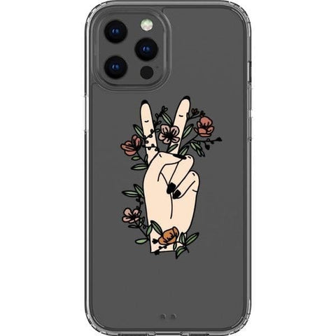 iPhone 12 Pro Max #5 Peace Sign Line Art Clear Phone Cases - The Urban Flair