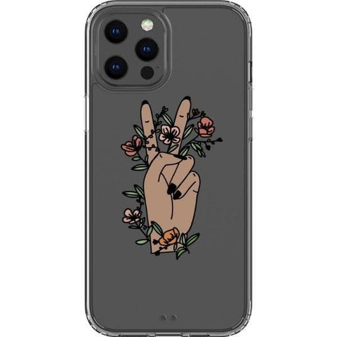 iPhone 13 Pro Max #2 Peace Sign Line Art Clear Phone Cases - The Urban Flair