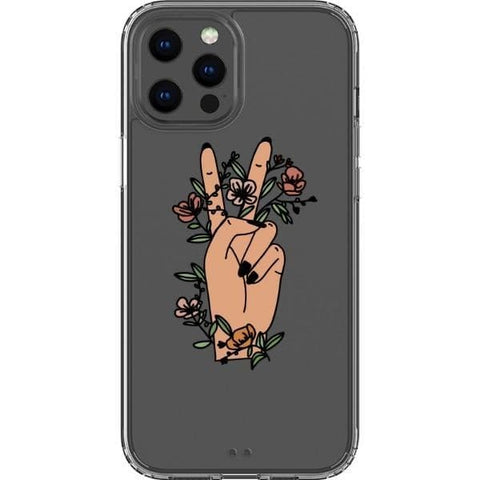 iPhone 13 Pro Max #3 Peace Sign Line Art Clear Phone Cases - The Urban Flair