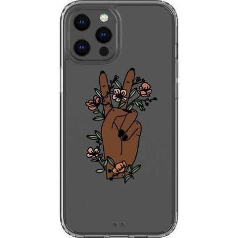 iPhone 13 Pro Max #4 Peace Sign Line Art Clear Phone Cases - The Urban Flair