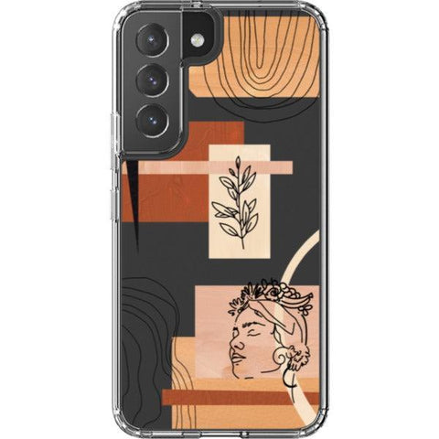 Peach Aesthetic Abstract Clear Phone Case for your Galaxy S22 exclusively at The Urban Flair