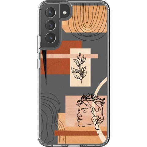 Peach Aesthetic Abstract Clear Phone Case for your Galaxy S22 Plus exclusively at The Urban Flair