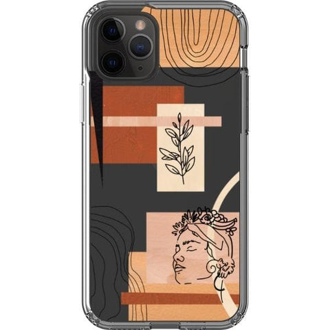 Peach Aesthetic Abstract Clear Phone Case for your iPhone 11 Pro exclusively at The Urban Flair