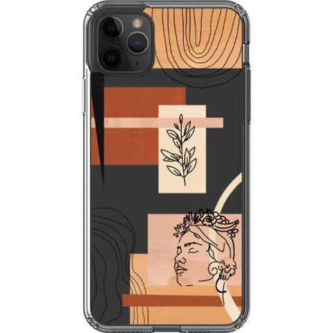 Peach Aesthetic Abstract Clear Phone Case for your iPhone 11 Pro Max exclusively at The Urban Flair