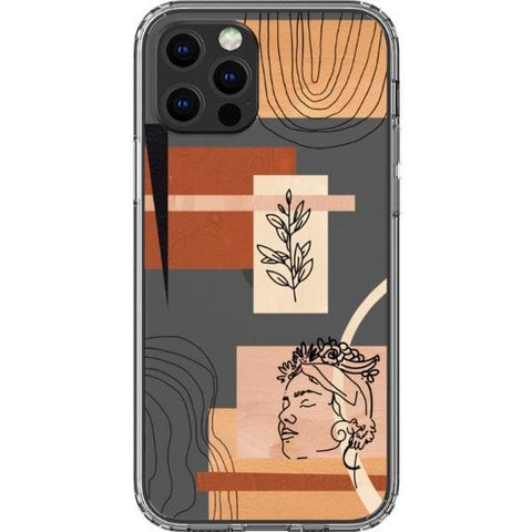 Peach Aesthetic Abstract Clear Phone Case for your iPhone 13 Pro exclusively at The Urban Flair