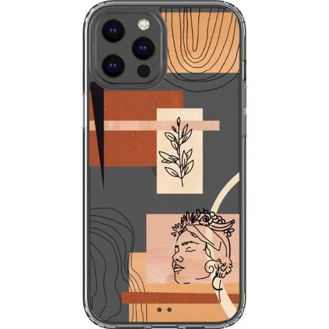 Peach Aesthetic Abstract Clear Phone Case for your iPhone 13 Pro Max exclusively at The Urban Flair