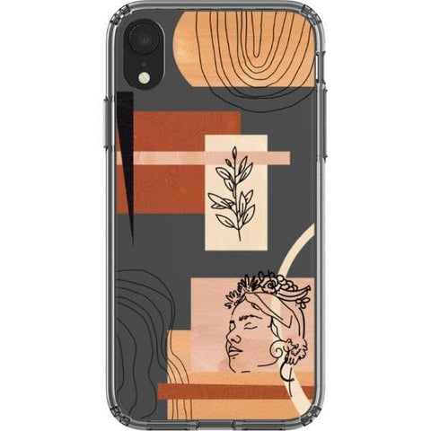 Peach Aesthetic Abstract Clear Phone Case for your iPhone XR exclusively at The Urban Flair