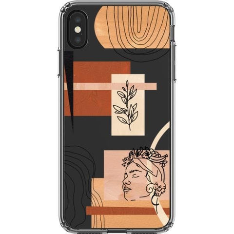 Peach Aesthetic Abstract Clear Phone Case for your iPhone XS Max exclusively at The Urban Flair