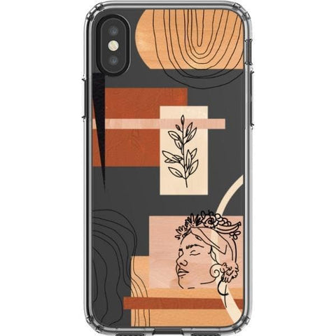 Peach Aesthetic Abstract Clear Phone Case for your iPhone X/XS exclusively at The Urban Flair