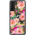 Peach Pink Watercolor Flowers Clear Phone Case Galaxy S21 Plus exclusively offered by The Urban Flair