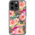 Peach Pink Watercolor Flowers Clear Phone Case iPhone 13 Pro exclusively offered by The Urban Flair