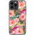 Peach Pink Watercolor Flowers Clear Phone Case iPhone 13 Pro Max exclusively offered by The Urban Flair