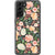 Galaxy S21 Plus Peach Watercolor Flowers Clear Phone Case - The Urban Flair